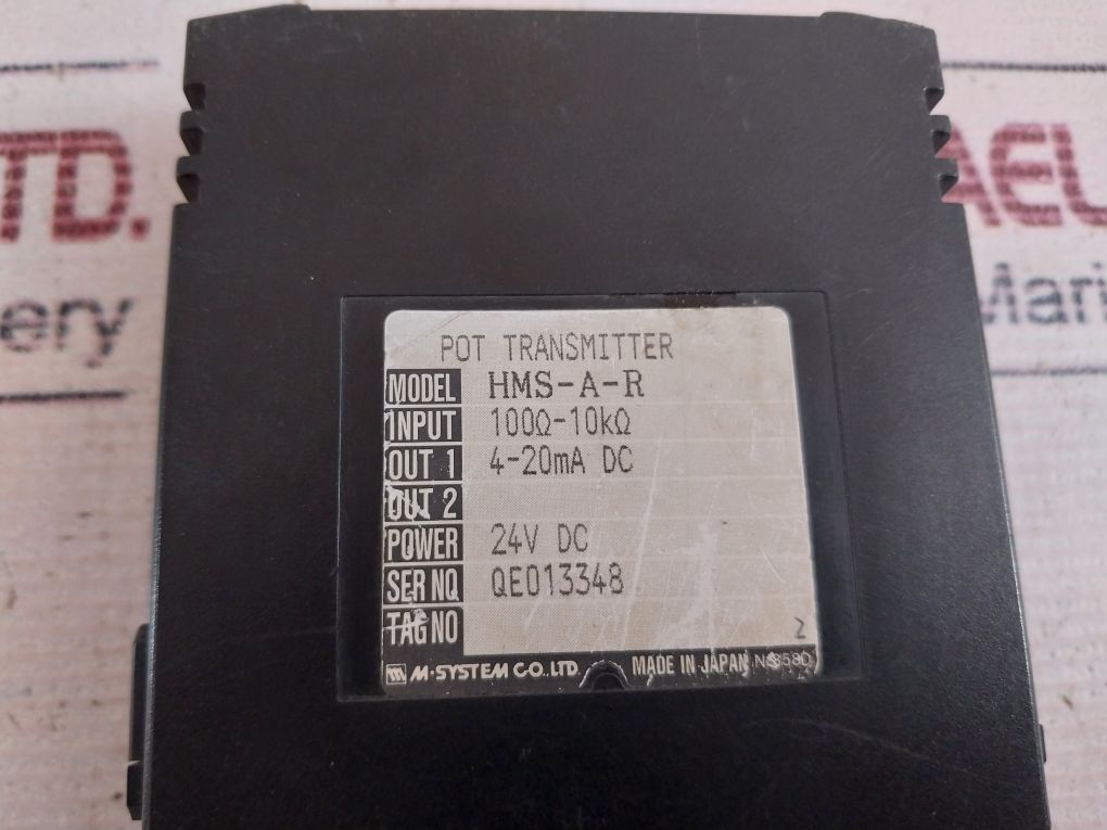 M-system Hms-a-r Pot Transmitter 24V Dc