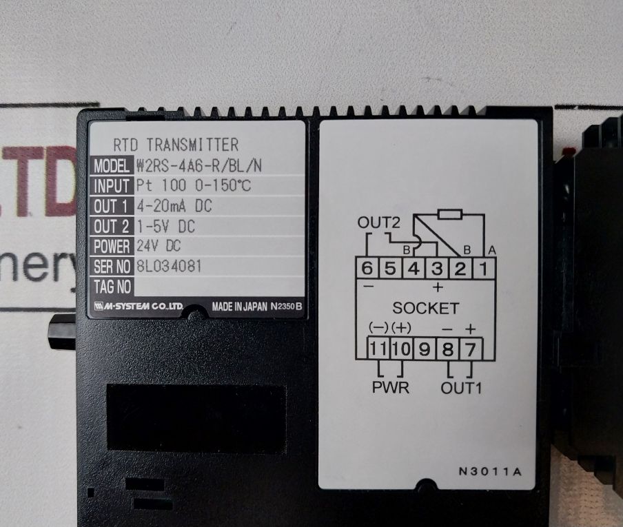 M-system W2Rs-4A6-r/Bl/N Rtd Transmitter