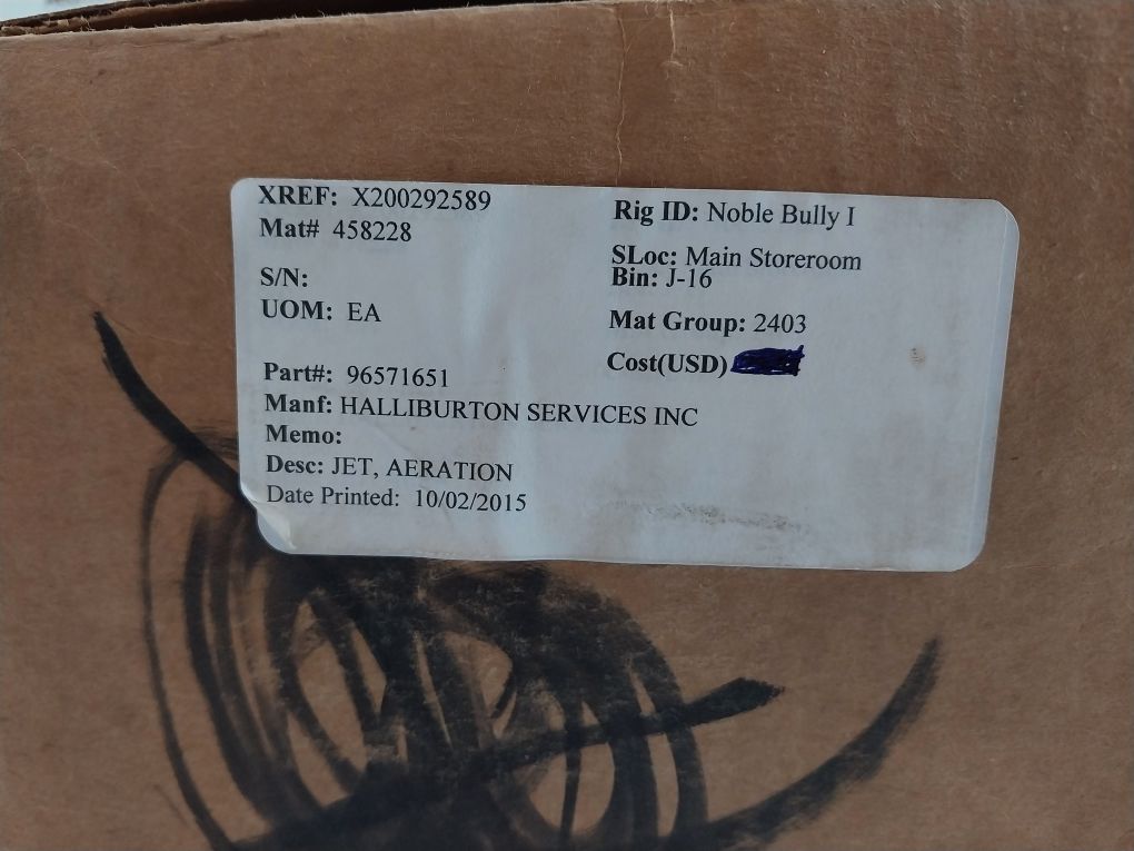 Halliburton M10000 5081H Fwaf Jet Aeration