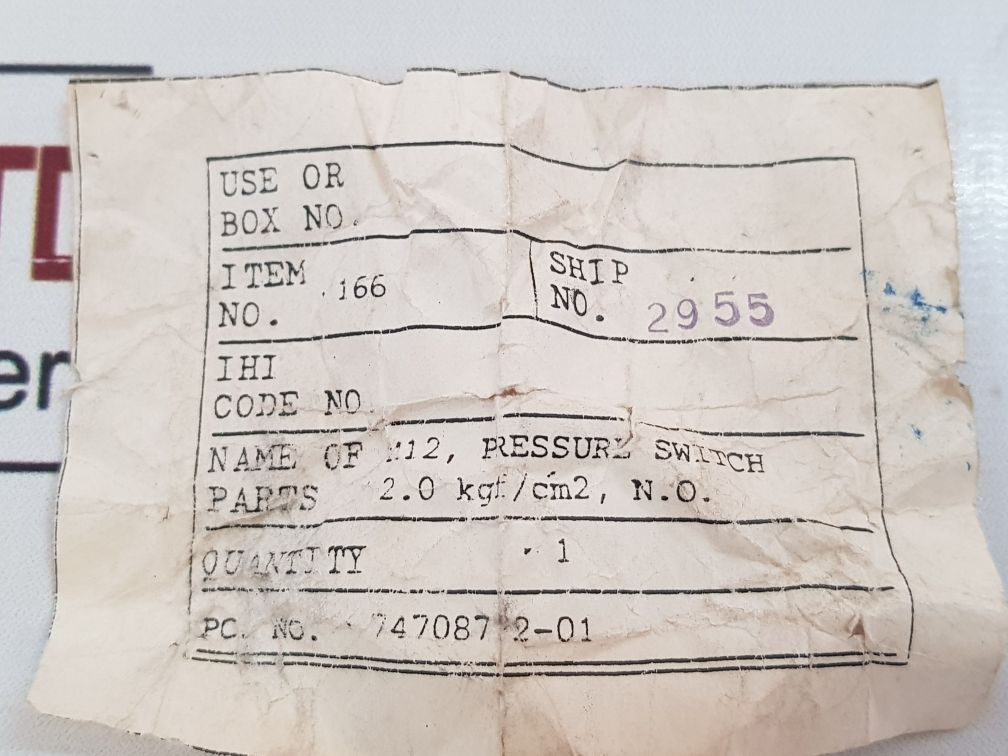 M12 X 1,5 Pressure Switch