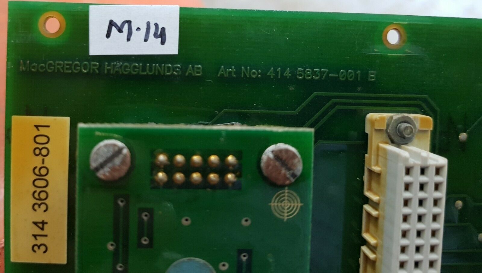 Macgregor hagglunds 414 5837-001b pcb card
