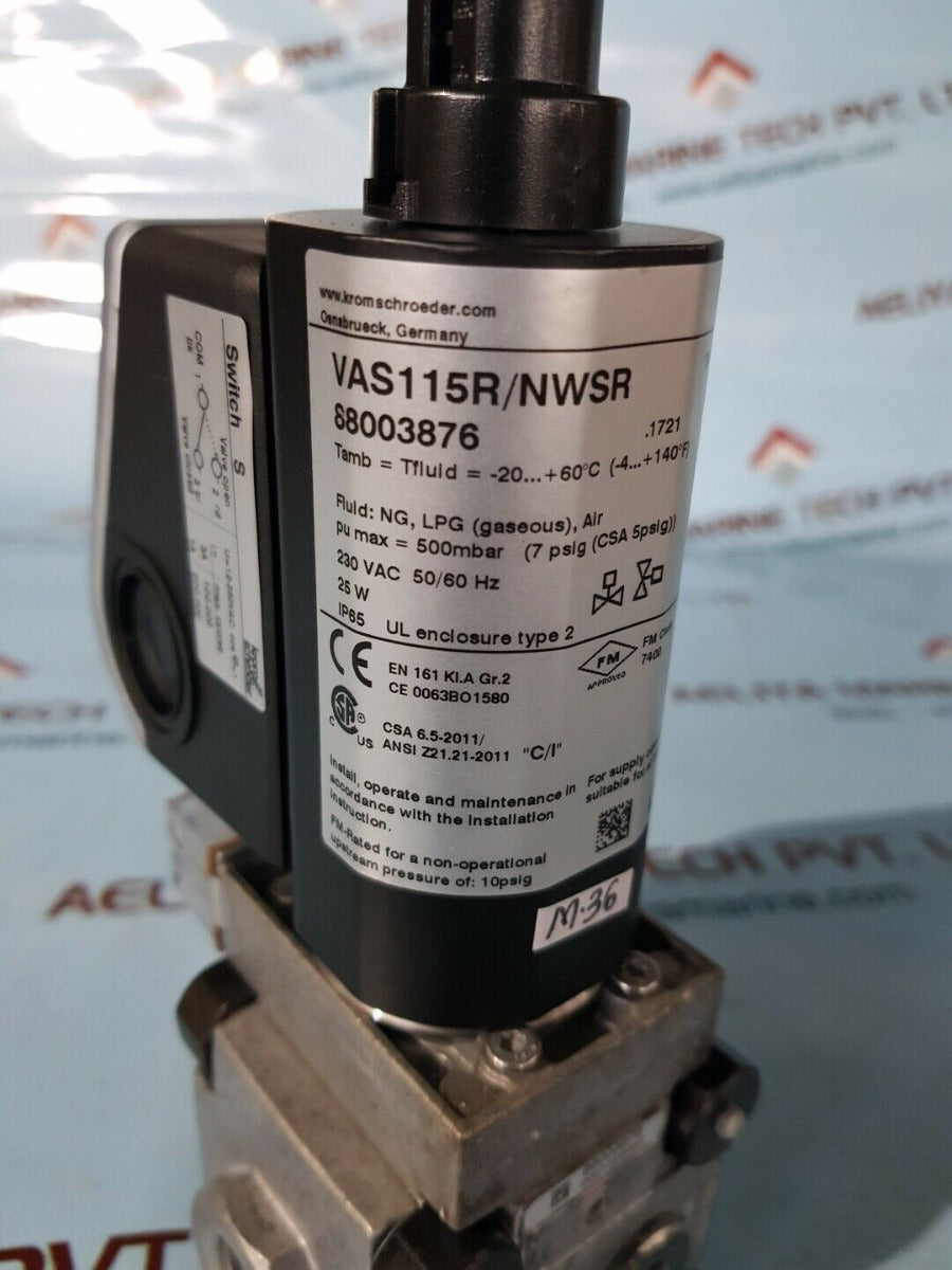 Krom schroder vas115r/nwsr gas solenoid valve