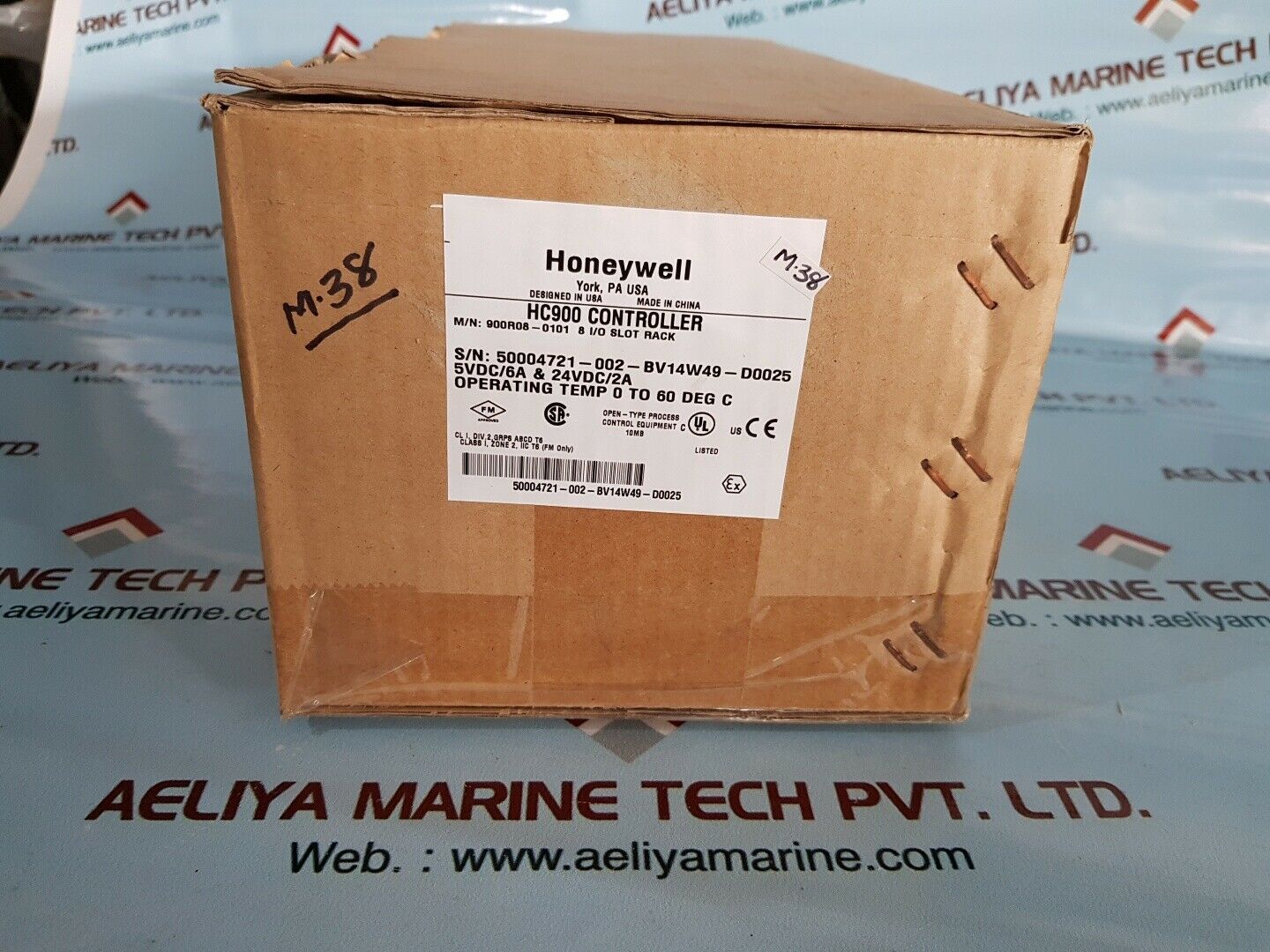 Honeywell 900r08-0101 8 i/o slot rack 5vdc/6a & 24vdc/2a