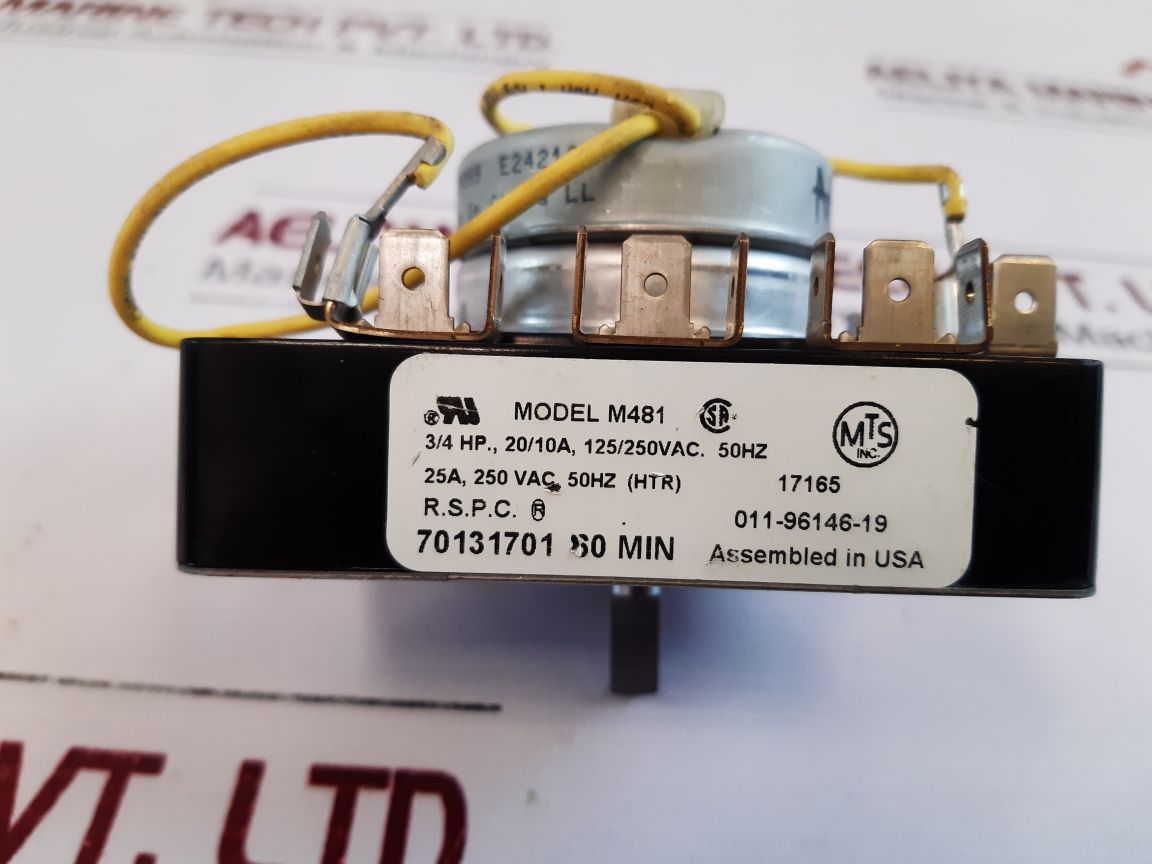 M481 Motor Dryer Timer 50Sm13-2-23B
