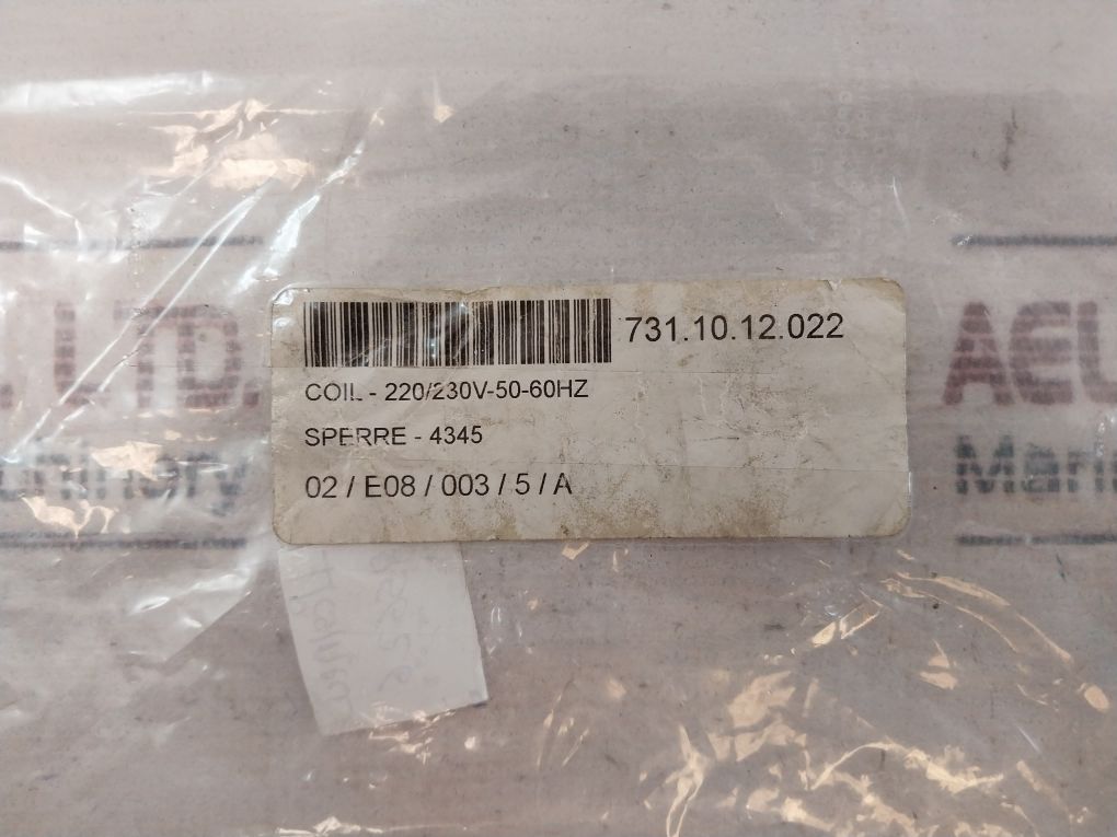 M&M 7400X Solenoid Valve Coil 220/230V-50-60Hz