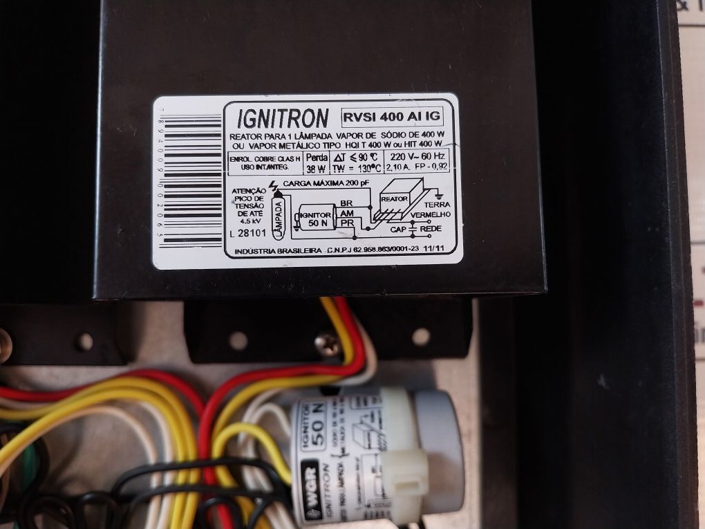 Maccomevap Rvsi 400 Ai Ig Ignitron Annex To The Projector 220V~ 60Hz