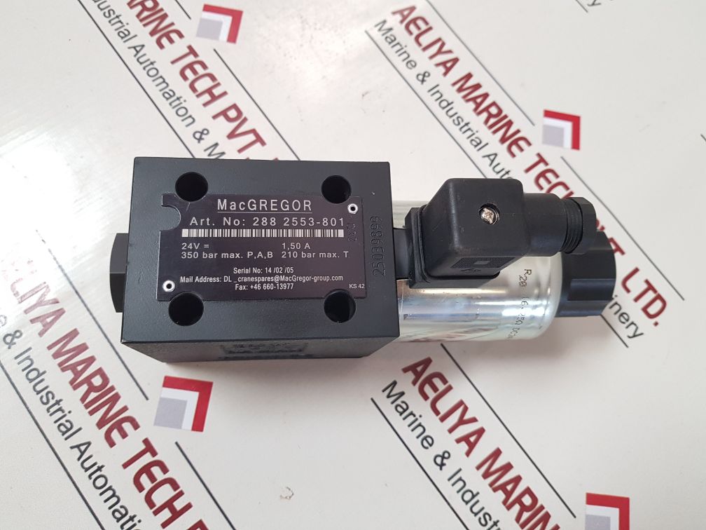 Macgregor 288 2553-801 Solenoid Valve