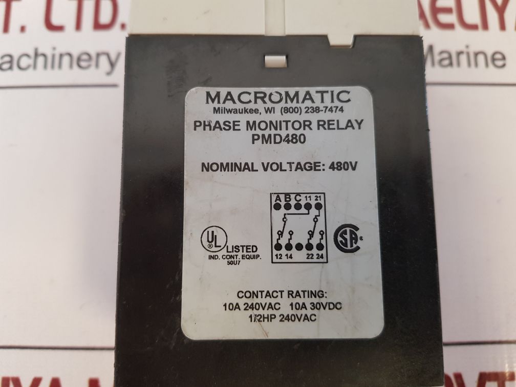 Macromatic Pmd480 Phase Monitor Relay 480V