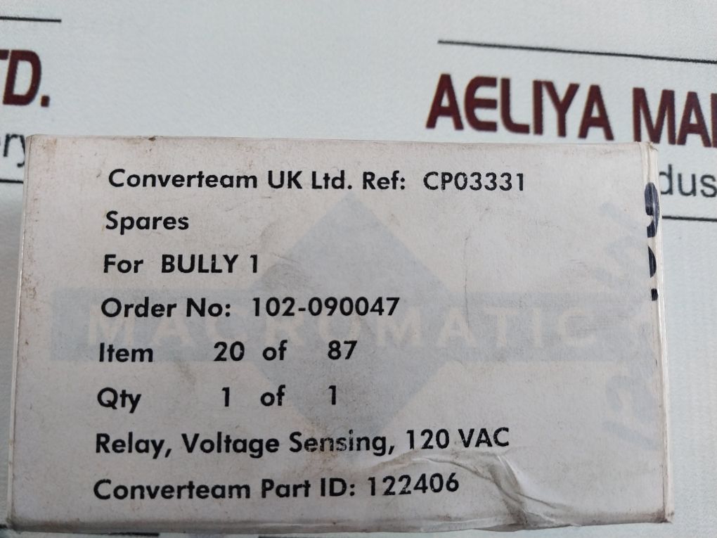 Macromatic Vmkp120A Series A Voltage Monitor Relay Over/Under Voltage