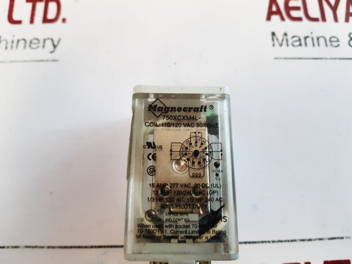 Magnecraft 750Xcxm4L120A Relay 110120 Vac 5060 Hz
