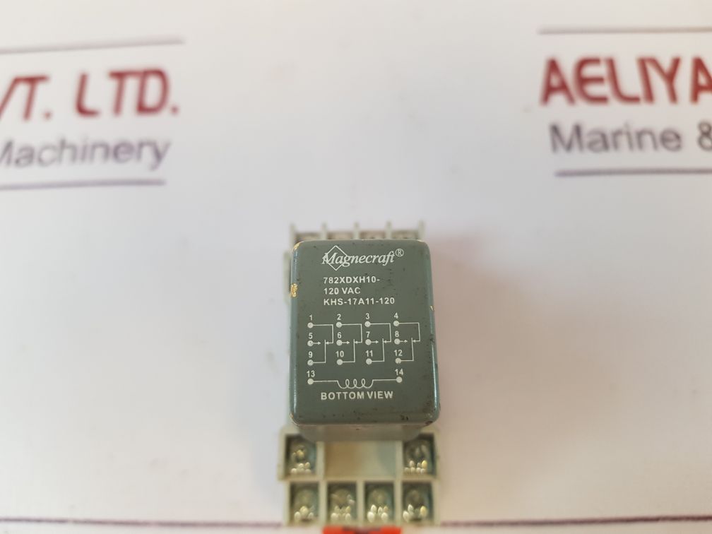 Magnecraft 782Xdxh10-120 Vac Relay Khs-17A11-120 With Base