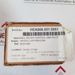 B/W Controls 1500-c-l2-s7-oc-h Liquid Level Control Relay 02-01-002