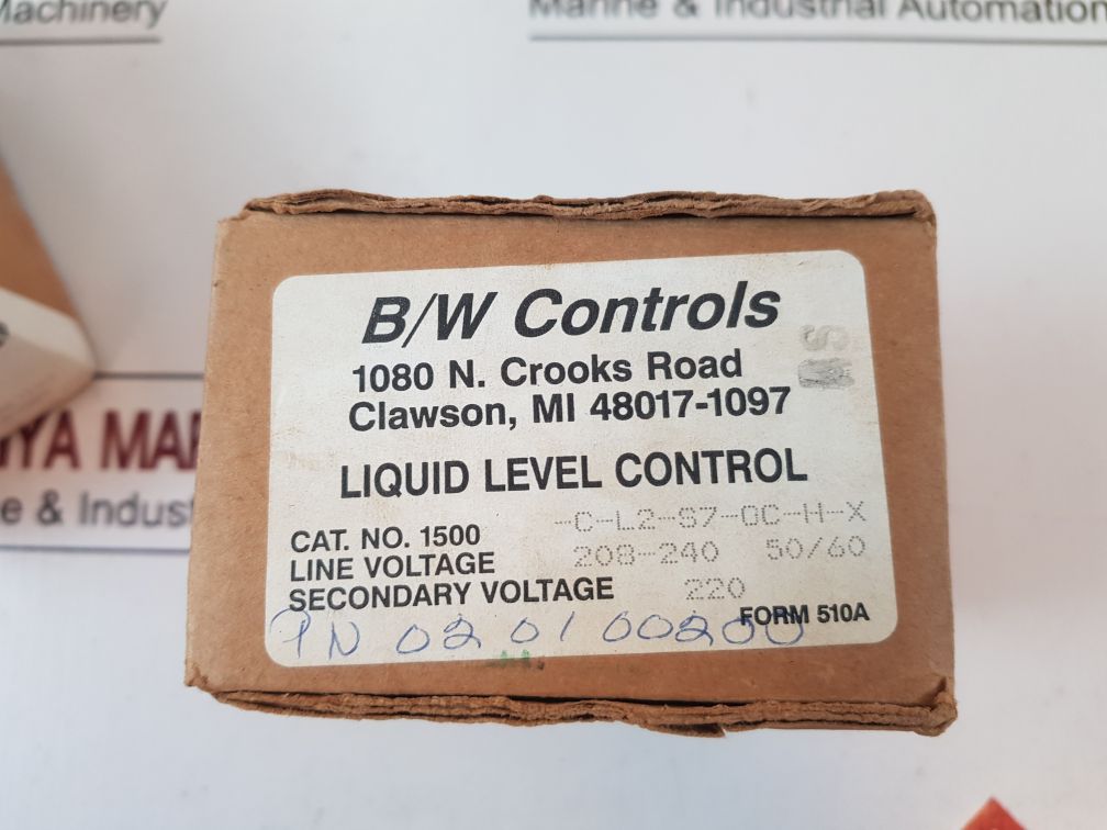 B/W Controls 1500-c-l2-s7-oc-h Liquid Level Control Relay 02-01-002