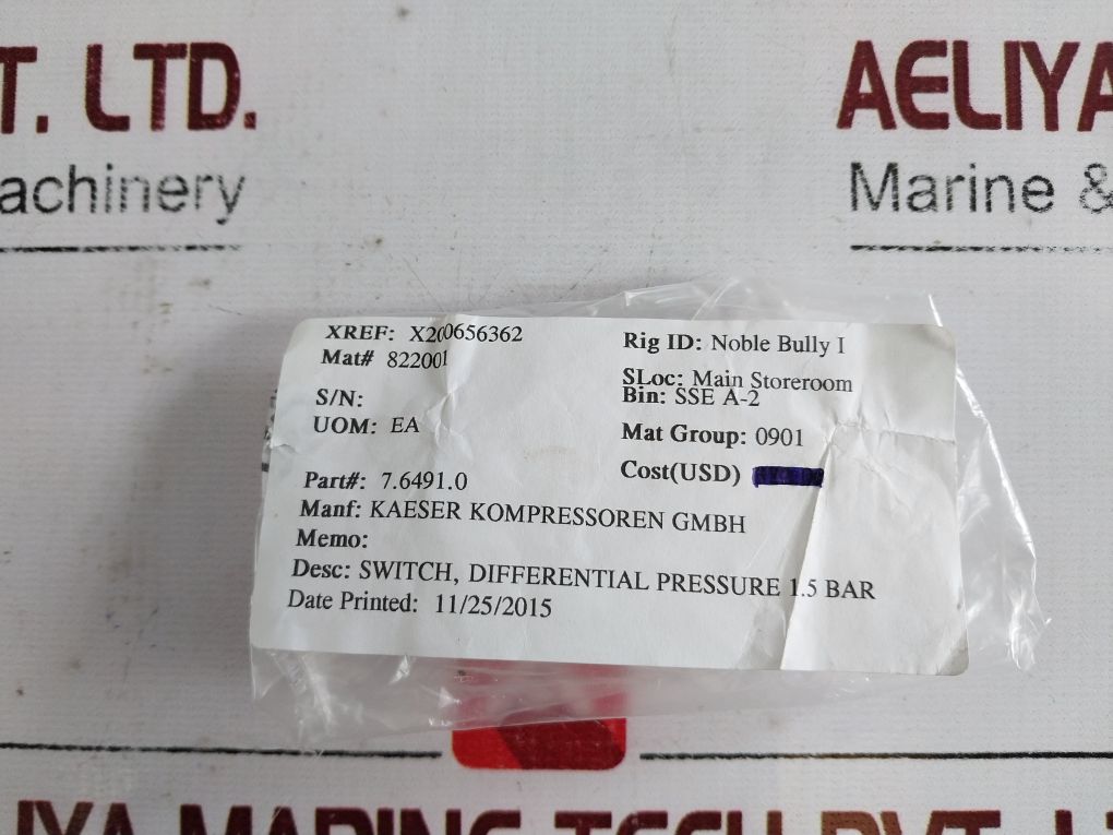 Mahle 77599996 Differential Pressure Switch