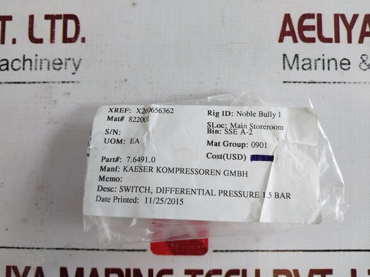 Mahle 77599996 Differential Pressure Switch