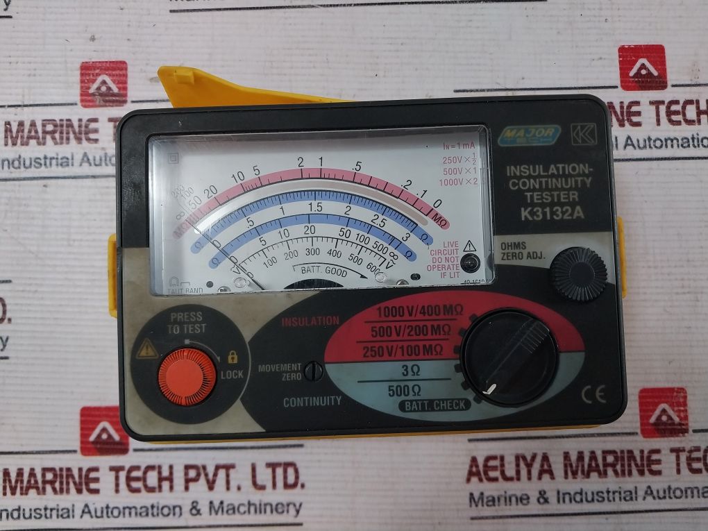 Major Tech K3132A Analogue Insulation Continuity Tester 45-2288A 1000V