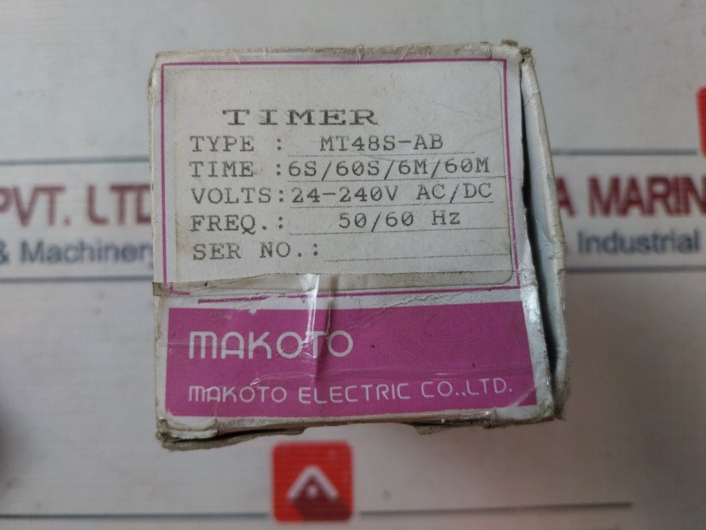 Makoto Mt48S-ab Electronic Timer 24-240V Ac/Dc