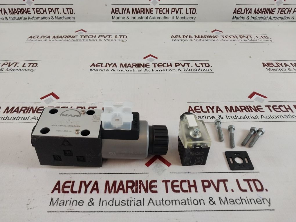 Man 5982848-6 Solenoid Valve With Rexroth R901017027 Plug Connector