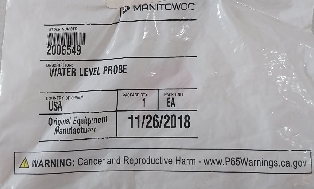 Manitowoc 20-0654-9 Water Level Probe Ice0010100015