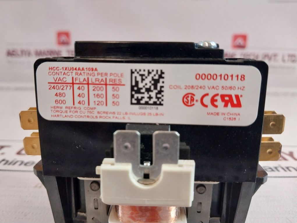 Manitowoc 20-0908-9 Contactor 1 Pole W/Shunt 556.11.00.080