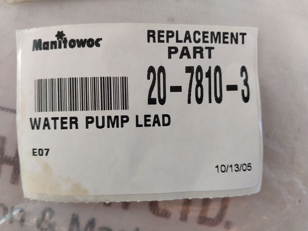 Manitowoc 20-7810-3 Water Pump Electrical Wire Lead 556.02.00.217