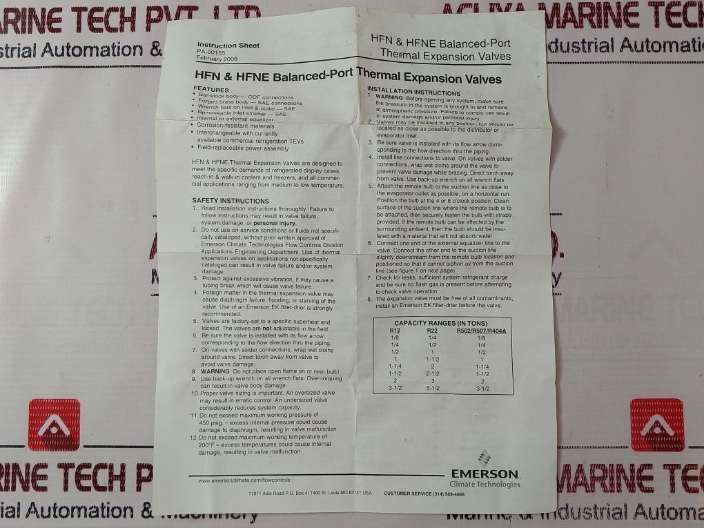 Manitowoc 76-2202-3 Expansion Valve G1700 83-6746-9