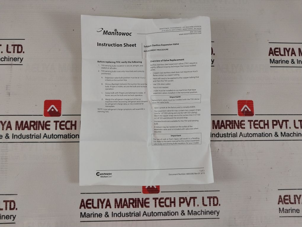 Manitowoc Ice 7602253 Expansion Valve