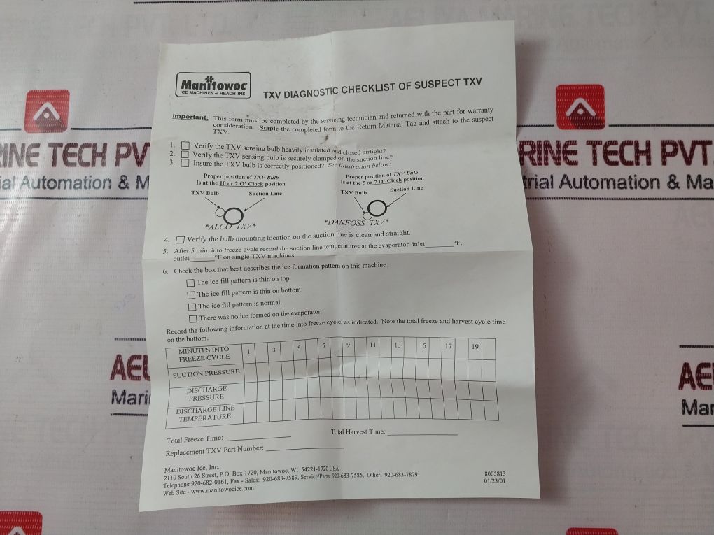 Manitowoc Ice 8250363 Expansion Valve Kit Dan Q1000