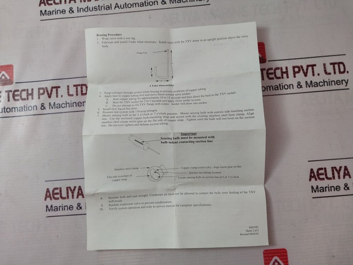 Manitowoc Ice 8250363 Expansion Valve Kit Dan Q1000