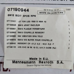 Mannesmann Rexroth 07190944