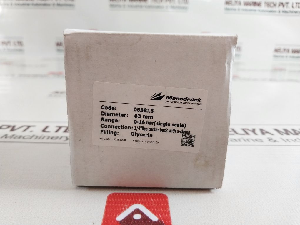 Manodruck En 837-1 Pressure Gauge 0-16 Bar