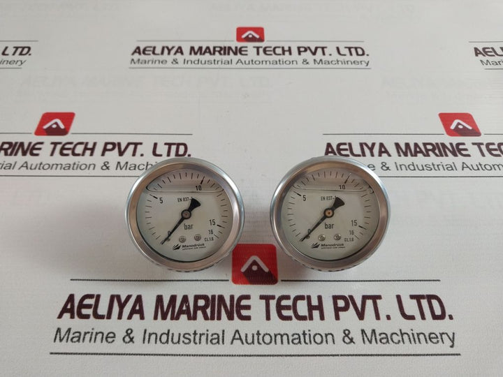 Manodruck En 837-1 Pressure Gauge 0-16 Bar
