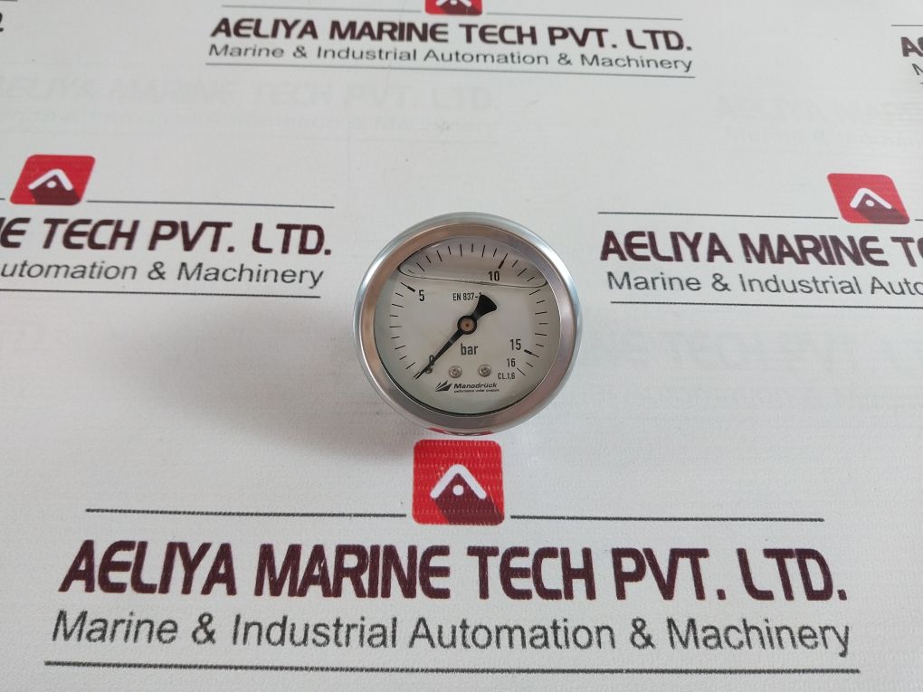 Manodruck En 837-1 Pressure Gauge 0-16 Bar
