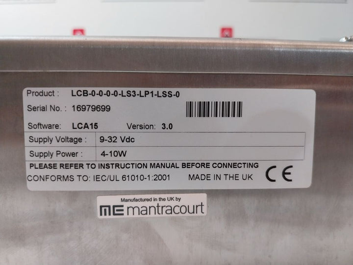 Mantracourt Lcb-0-0-0-0-ls3-lp1-lss-0 Cell Amplifier 7780 Hoist Load Pin Set