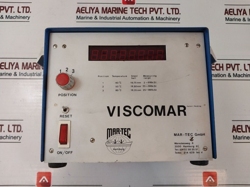 Mar-tec Viscomar Test Equipment Viscometer Maritimr 3-999Cst