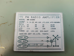 Marine Art Mb-306Bd Tv Fm Radio Amplifier