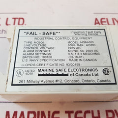 Mse Fail-safe Mgm-600 Insulation Fault Detector