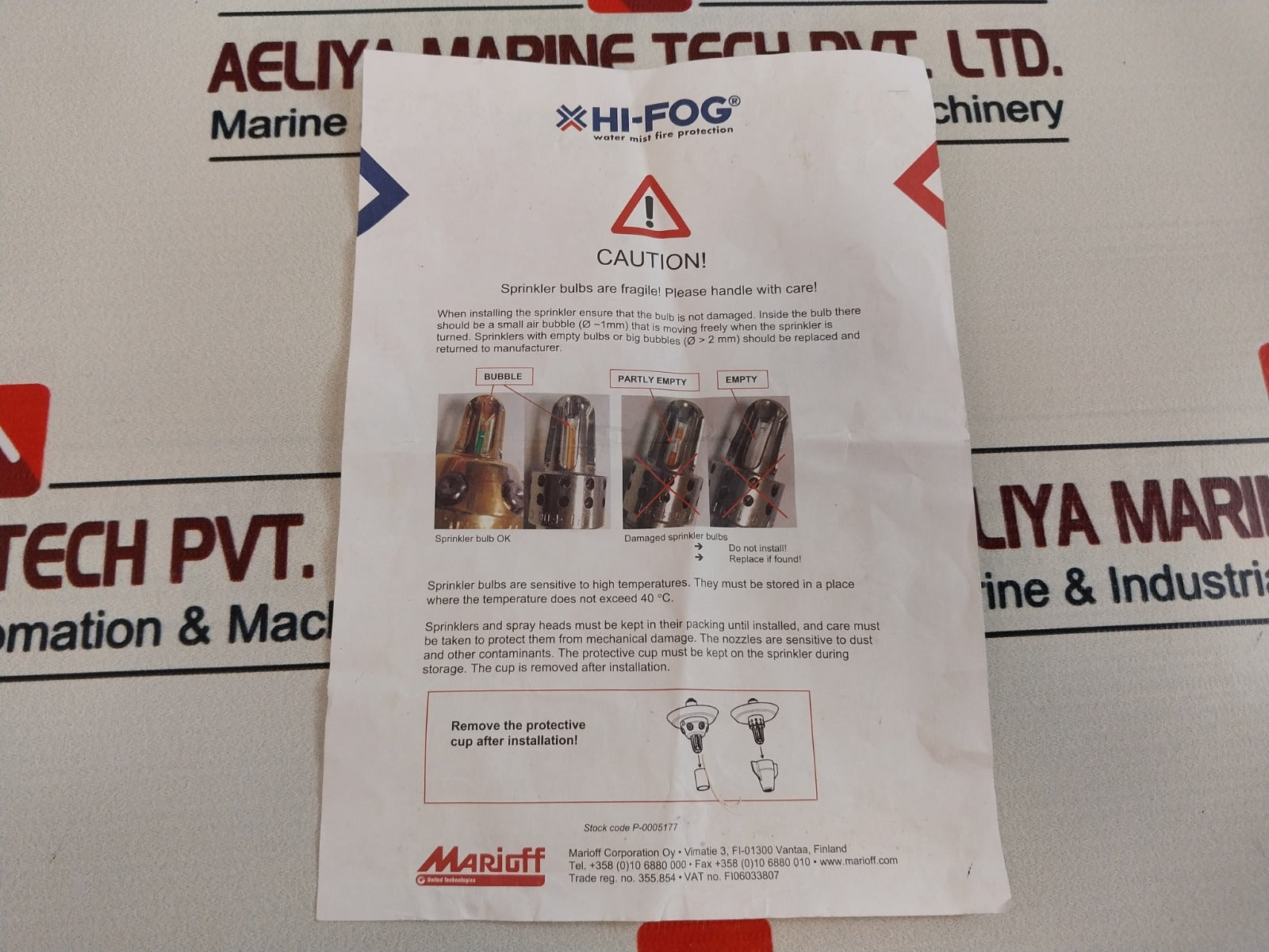 Marioff 401928 Water Mist Fire Protection Sprinkler Head