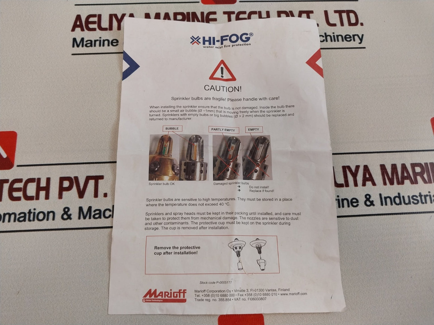 Marioff 401928 Water Mist Fire Protection Sprinkler Head