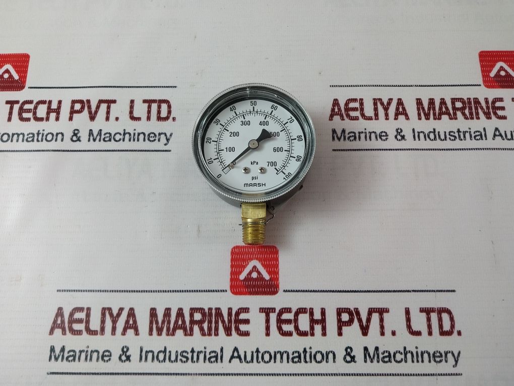 Marsh 0-100 Psi Instrument Pressure Gauge 0-700 Kpa