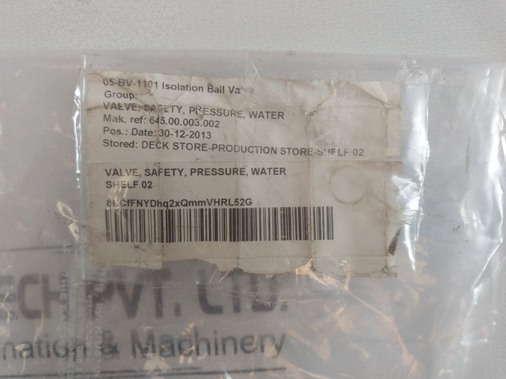 Marshalsea 14530-03 Relief Valve