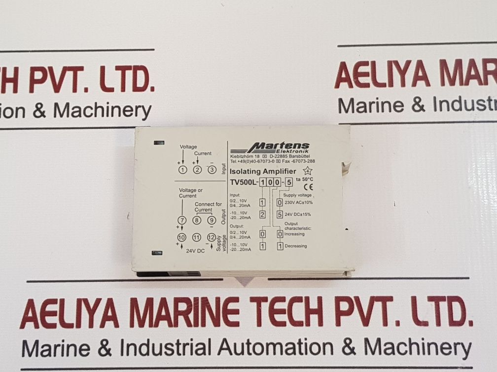 Martens Tv500L-100-5 Isolating Amplifier 0/2…10V