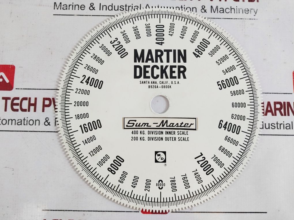 Martin Decker B926A-0800K Scale Parts Only