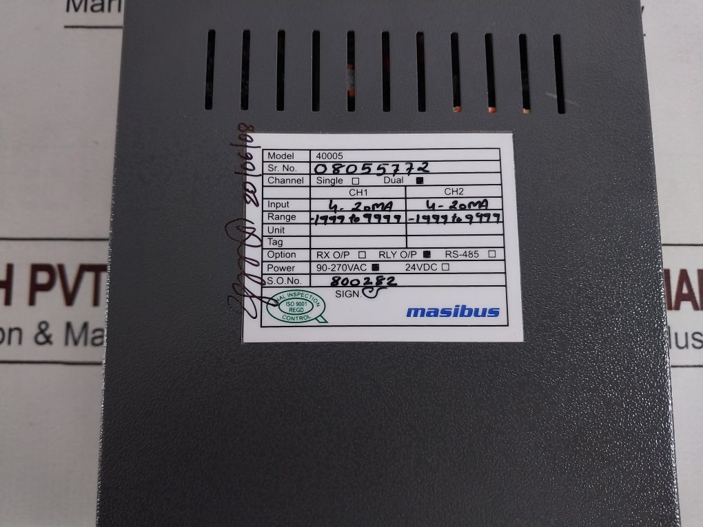 Masibus 40005 Process Indicator Ch1/Ch2 -1999 To 9999
