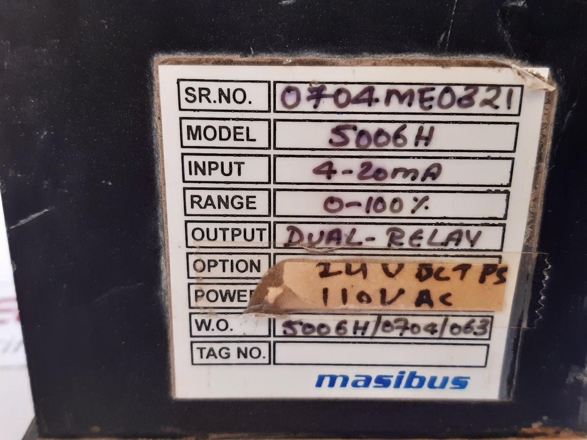 Masibus 5006H Digital Indicator 0-100%
