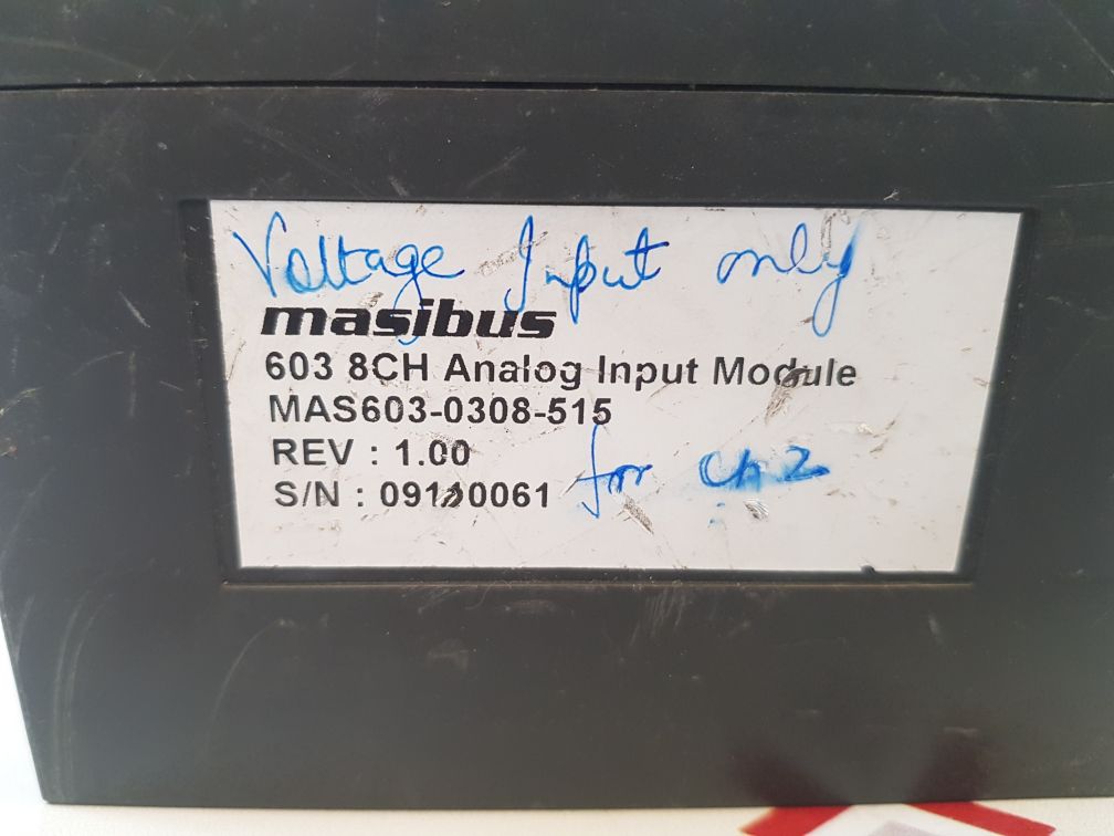 Masibus Mas603-0308-515 Rev:1.00 Analog Input Module