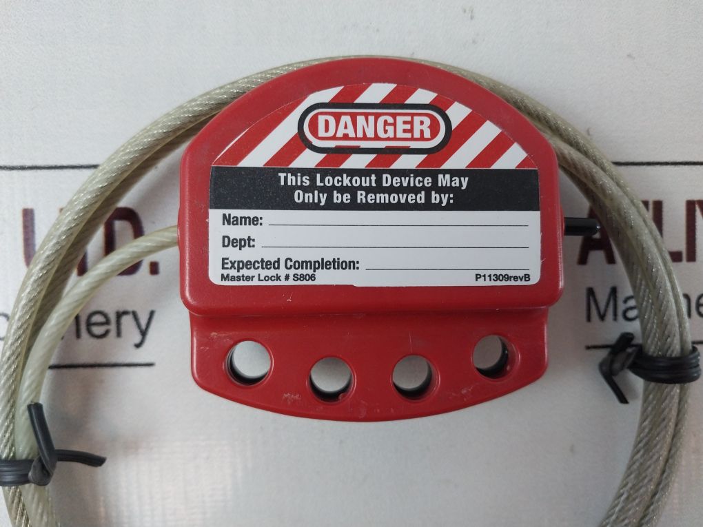 Master Lock S806 Adjustable Cable Lockout 4Mm X 6’(1.8M)