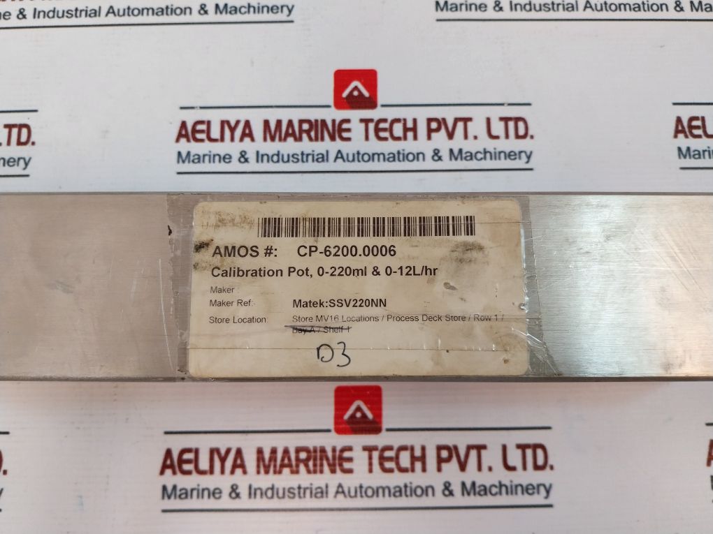 Matek Ss.V.220Nn Calibration Pot For Pumpsetting 0-220Ml & 0-12L/Hr