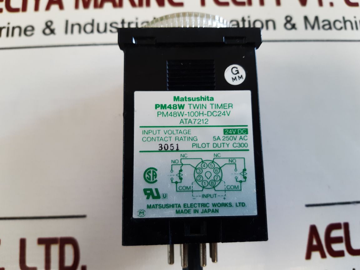 Matsushita Electric Pm48W-100H-dc24V Twin Timer