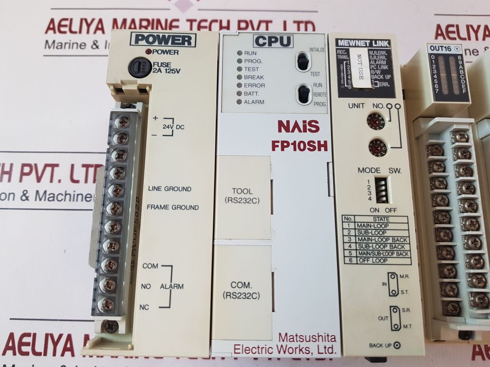 Matsushita Nais Fp10Sh Fp3 Serial Data Unit Out16 In16 Rs232C 2 Channel